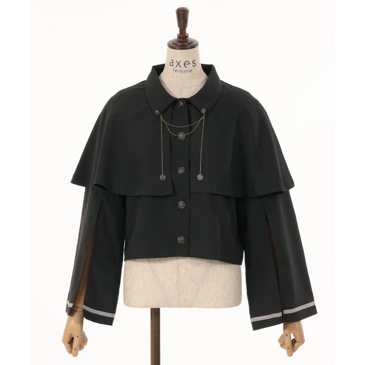 【新品未使用タグ付き】 AKRIS ケープ ジャケット サイズ36 ホワイト チェーン付ケープジャケット | axes femme -outlet- | axes