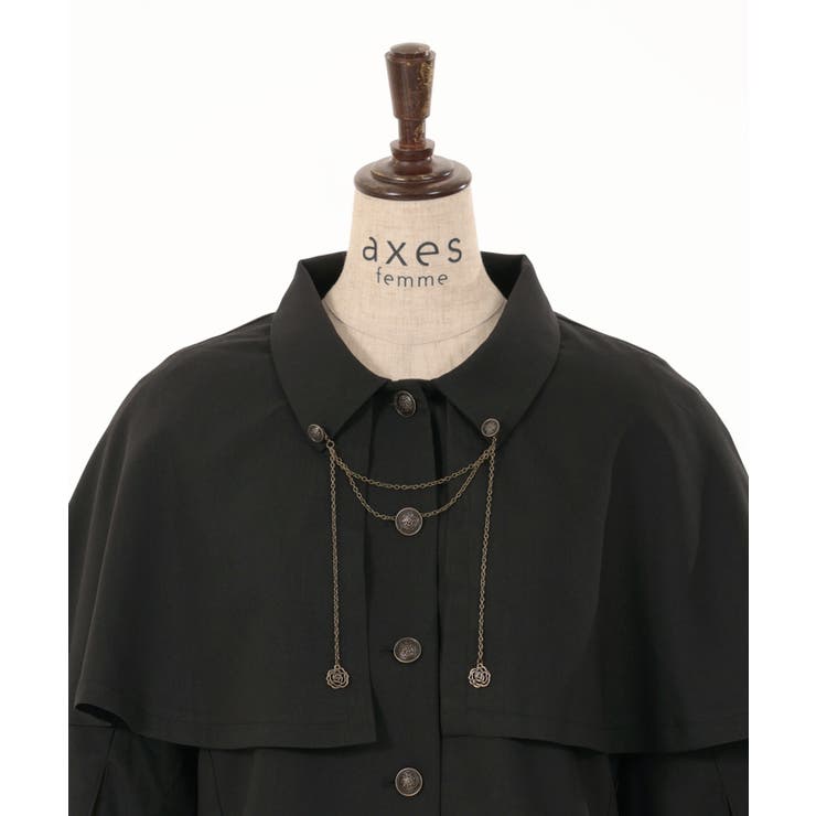 チェーン付ケープジャケット[品番：IGAW0004528]｜axes femme