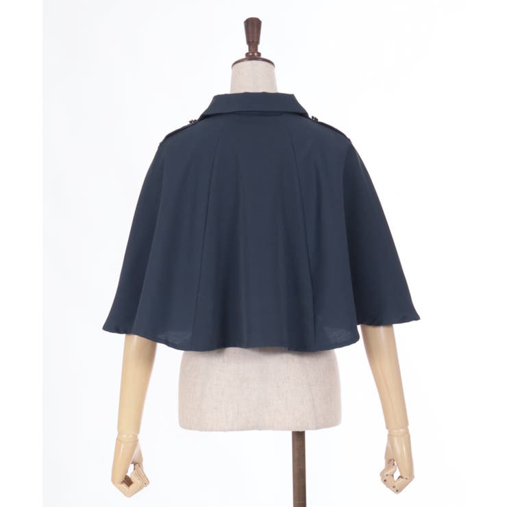 チェーン付きダブル釦ケープ[品番：IGAW0004930]｜axes femme