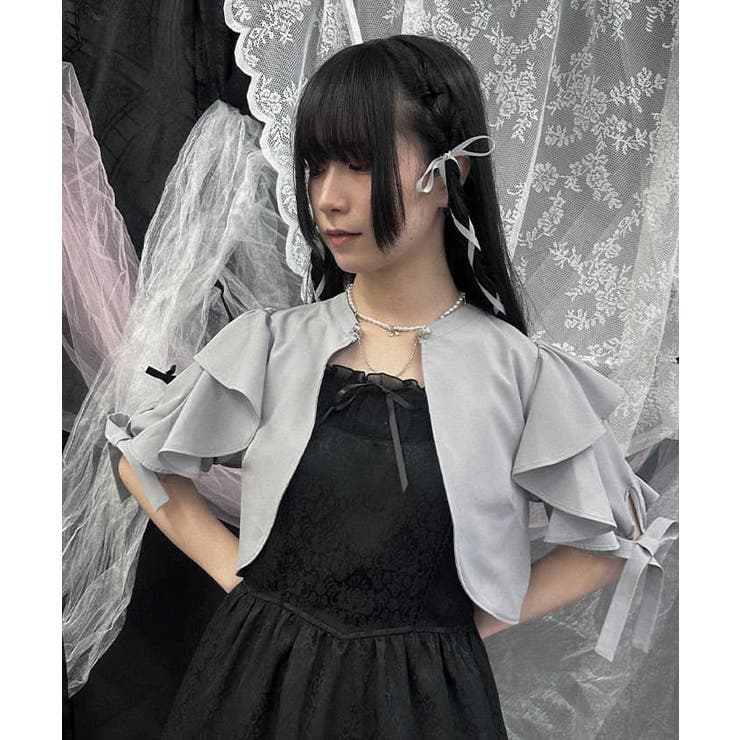 h.naotoFRILL半袖ボレロ h.naotoFRILLボレロ&半袖トップス♡ （楽天市場】ボレロ 半袖