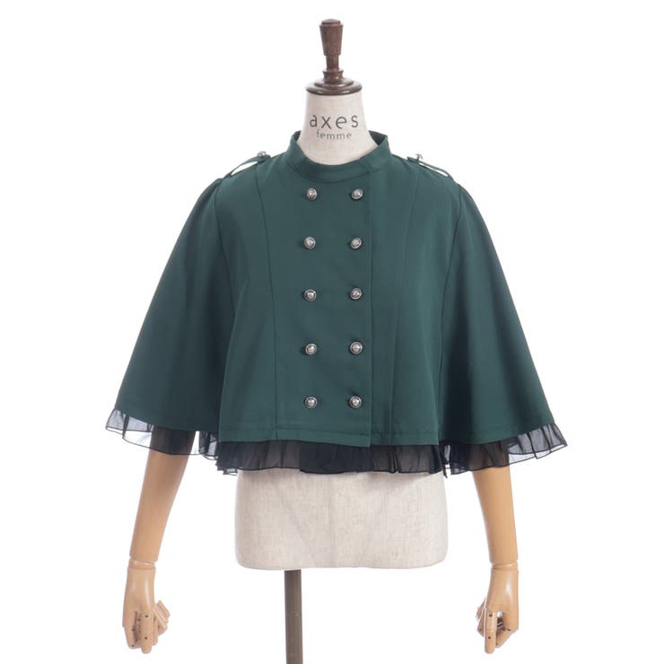 Ｗ釦フィッシュテールケープ | axes femme | 詳細画像10 