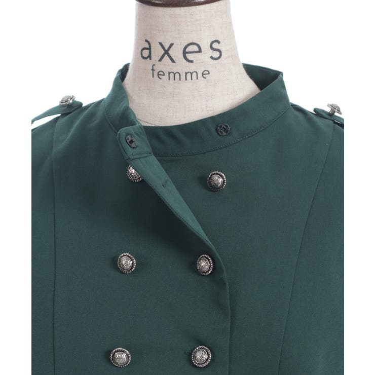 Ｗ釦フィッシュテールケープ | axes femme | 詳細画像14 