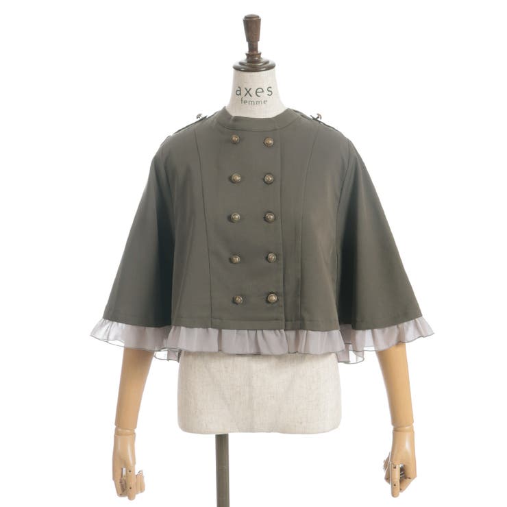 Ｗ釦フィッシュテールケープ | axes femme | 詳細画像19 