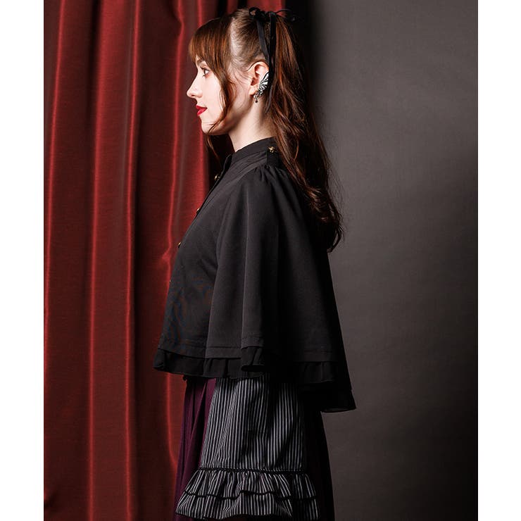 Ｗ釦フィッシュテールケープ | axes femme | 詳細画像2 