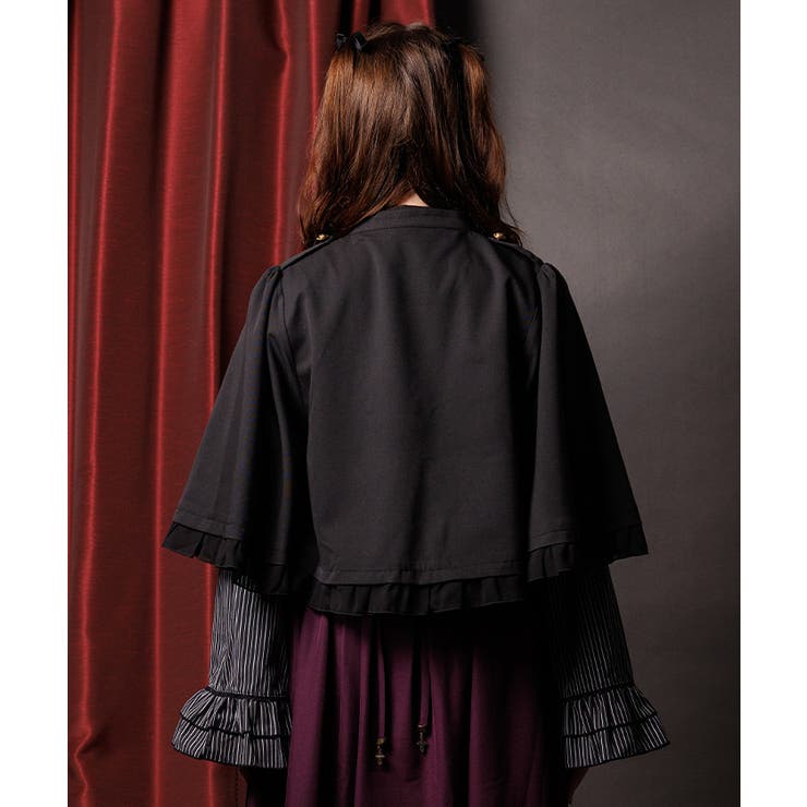 Ｗ釦フィッシュテールケープ | axes femme | 詳細画像3 