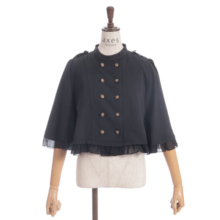 Ｗ釦フィッシュテールケープ | axes femme | 詳細画像5 