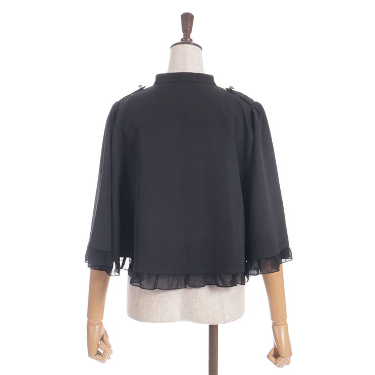 Ｗ釦フィッシュテールケープ | axes femme | 詳細画像7 