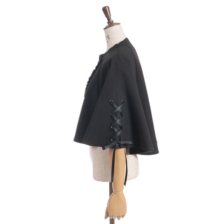 Ｗ釦レースアップケープ | axes femme | 詳細画像12 