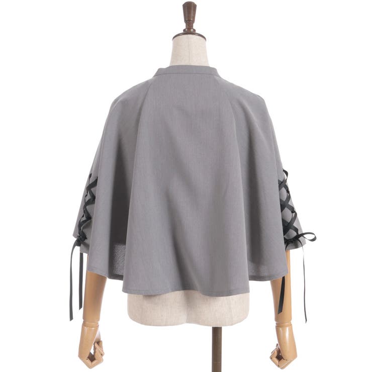 Ｗ釦レースアップケープ | axes femme | 詳細画像19 