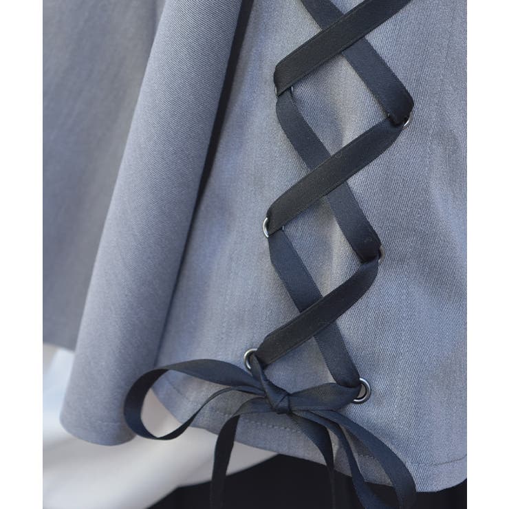 Ｗ釦レースアップケープ | axes femme | 詳細画像7 