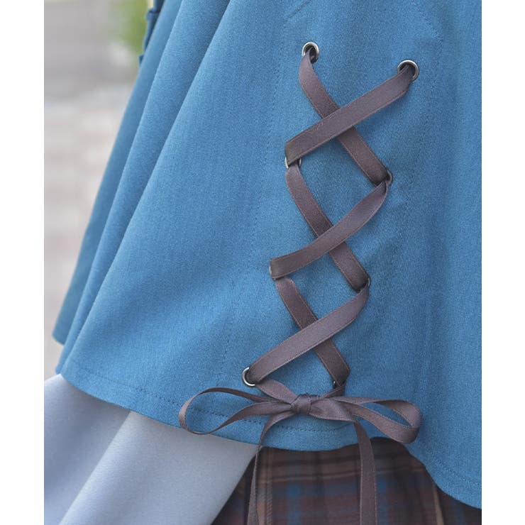 Ｗ釦レースアップケープ | axes femme | 詳細画像9 