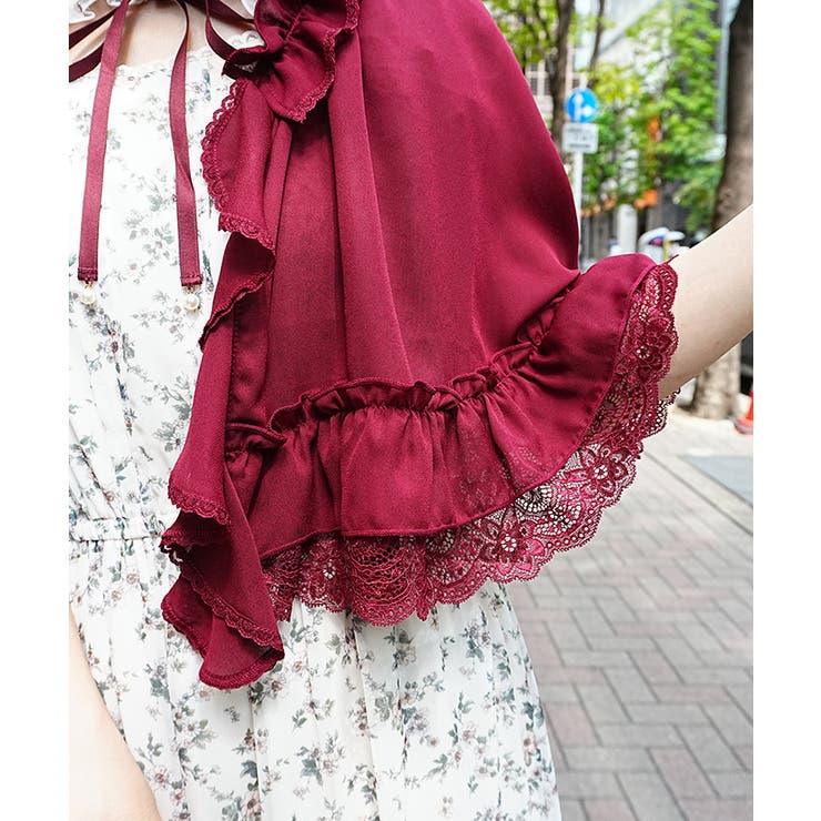 ラッフルフリルシフォンケープ | axes femme | 詳細画像5 