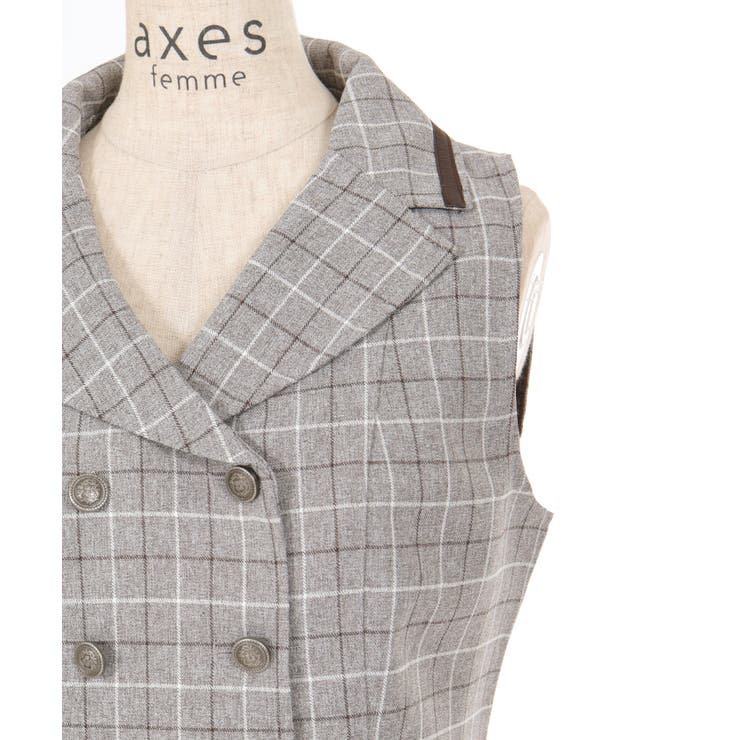 バックレースアップベスト[品番：IGAW0005344]｜axes femme