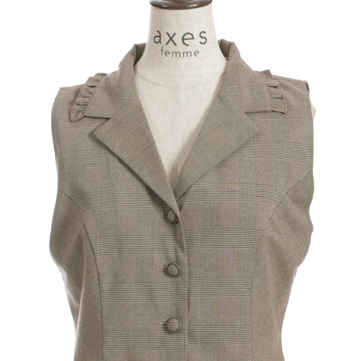 レースフリルミディベスト[品番：IGAW0006776]｜axes femme