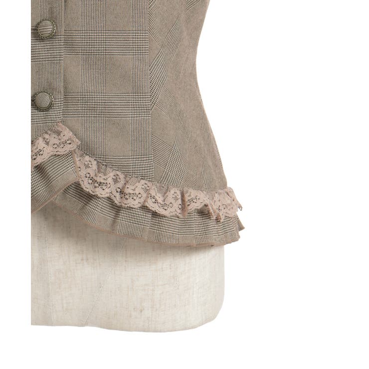 レースフリルミディベスト[品番：IGAW0006776]｜axes femme