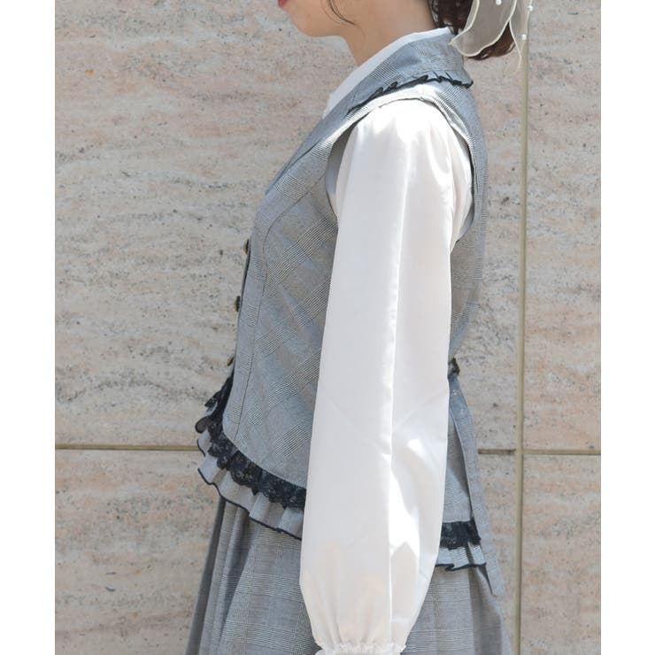 レースフリルミディベスト[品番：IGAW0006776]｜axes femme