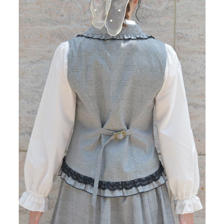 レースフリルミディベスト[品番：IGAW0006776]｜axes femme