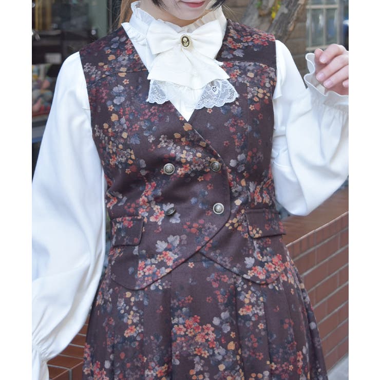 フローラルプリントベスト | axes femme | 詳細画像1 