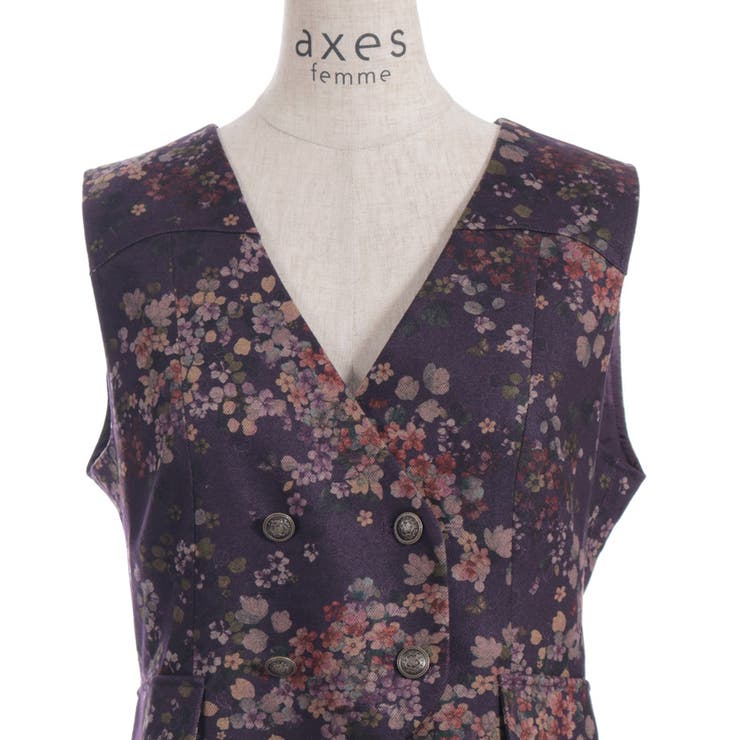 フローラルプリントベスト | axes femme | 詳細画像10 