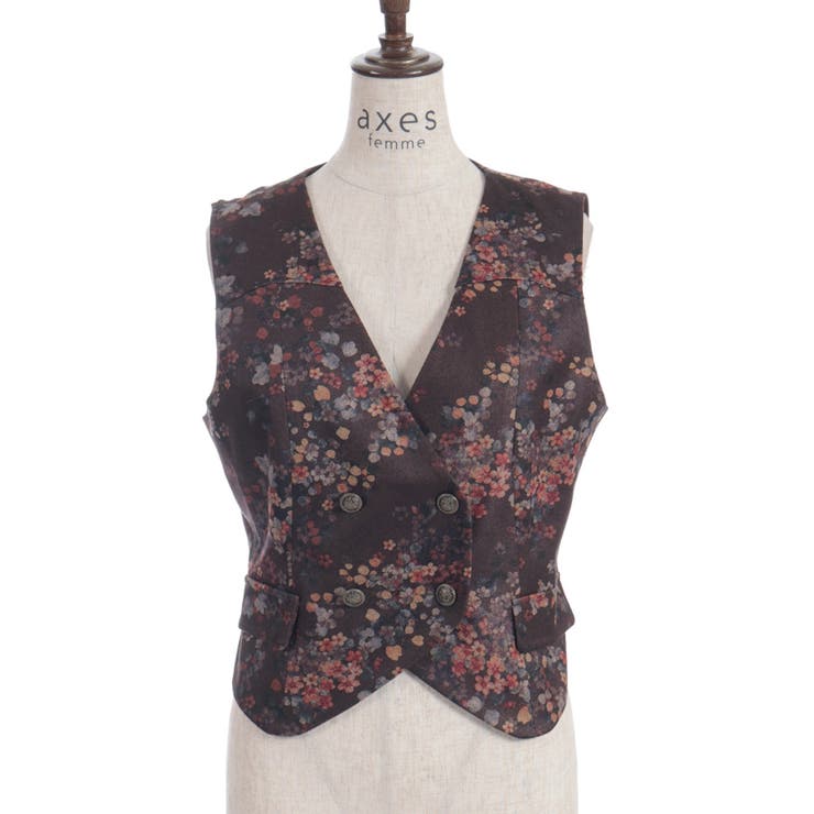 フローラルプリントベスト | axes femme | 詳細画像15 