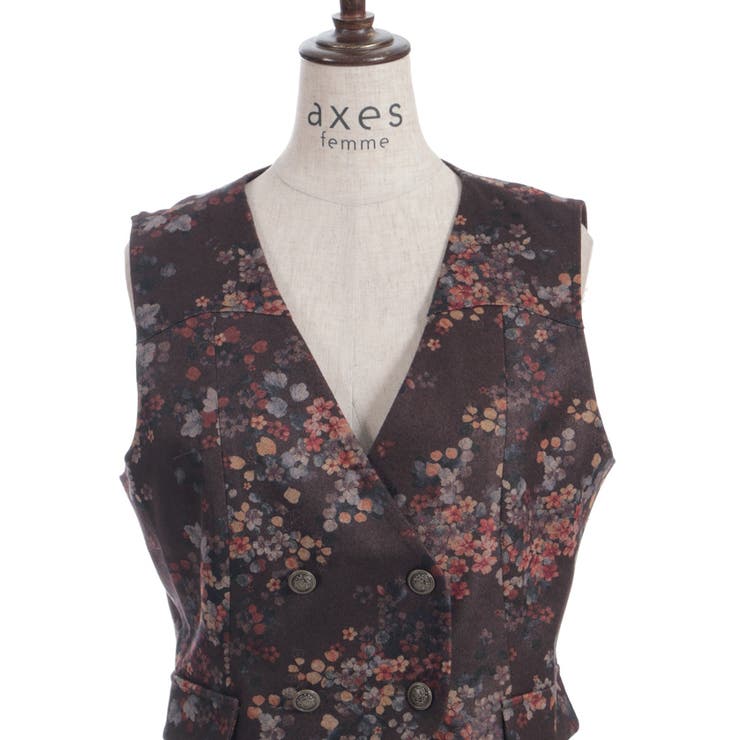 フローラルプリントベスト | axes femme | 詳細画像18 