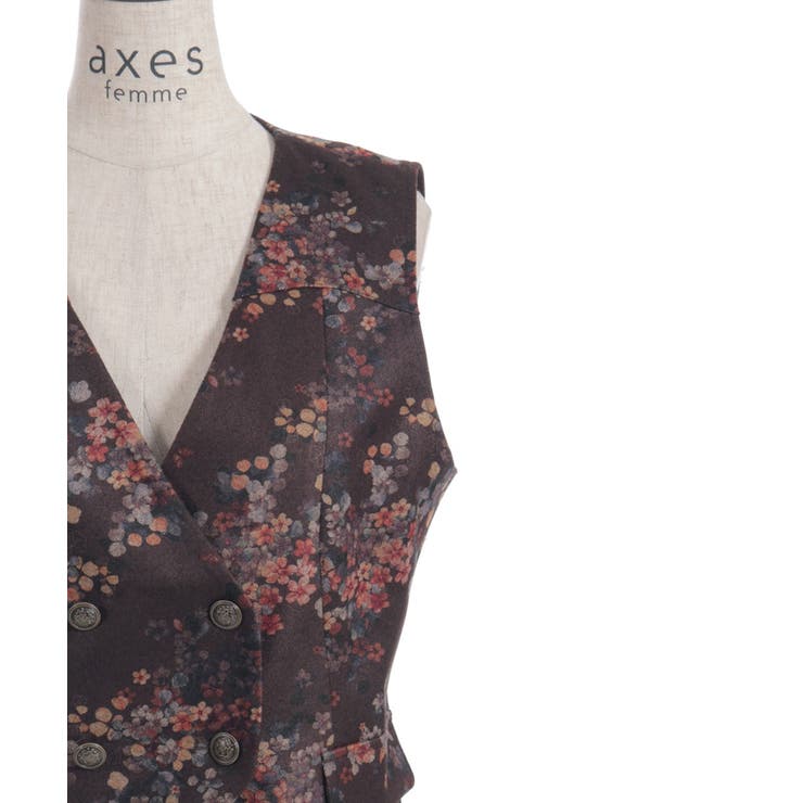 フローラルプリントベスト | axes femme | 詳細画像19 