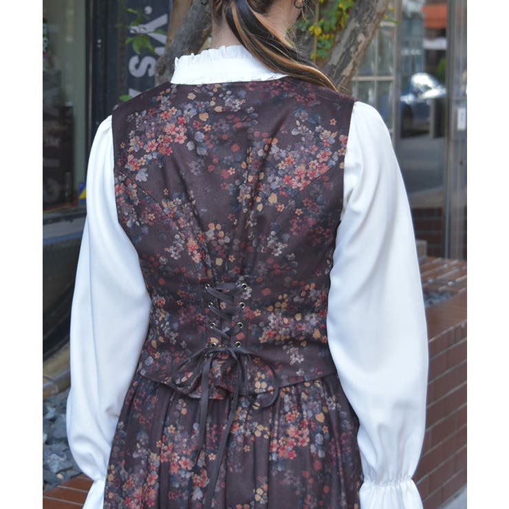 フローラルプリントベスト | axes femme | 詳細画像3 