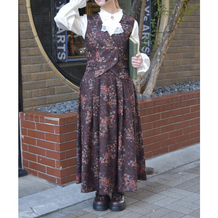 フローラルプリントベスト | axes femme | 詳細画像5 