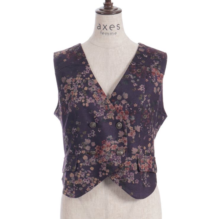 フローラルプリントベスト | axes femme | 詳細画像7 