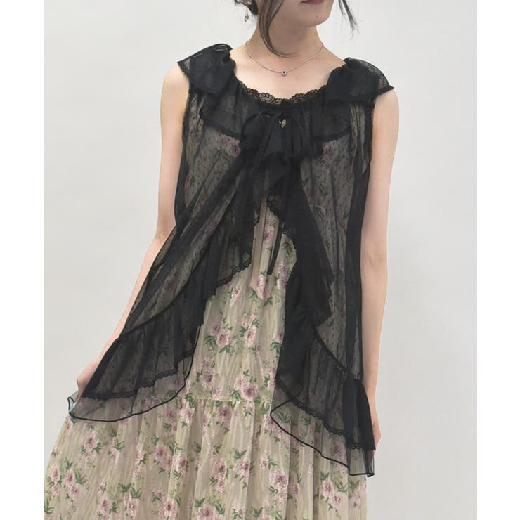 ★セール♪★BCBGMAXAZRIA ドットチュールガウン★ ミドル丈ドットチュールガウン[品番：IGAW0006682]｜axes femme