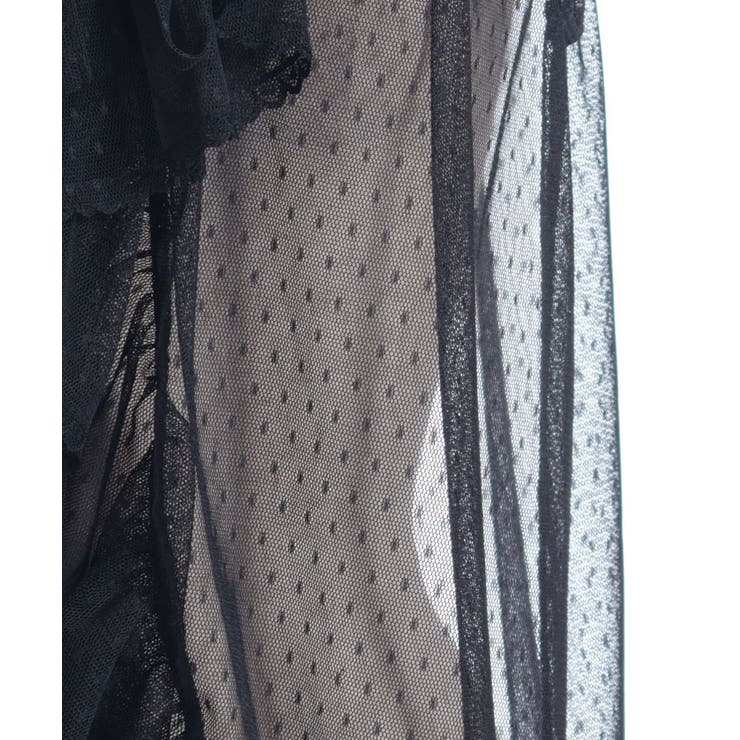 ミドル丈ドットチュールガウン | axes femme | 詳細画像12 