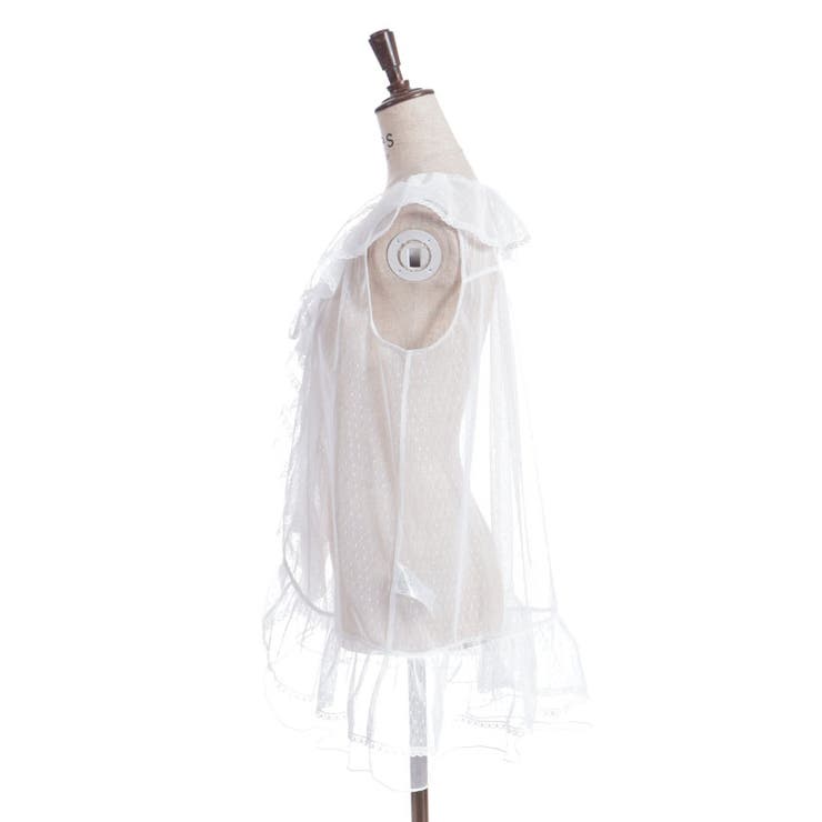 ミドル丈ドットチュールガウン | axes femme | 詳細画像15 