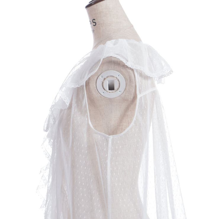 ミドル丈ドットチュールガウン | axes femme | 詳細画像19 