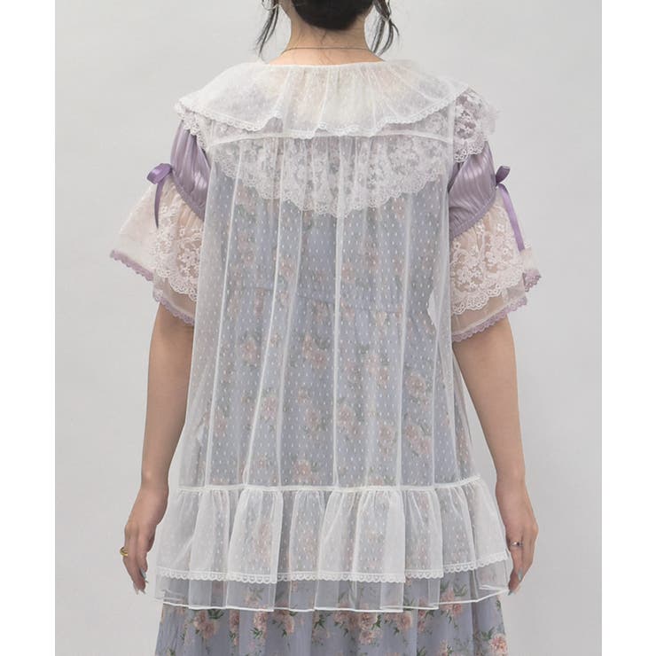 ミドル丈ドットチュールガウン | axes femme | 詳細画像3 