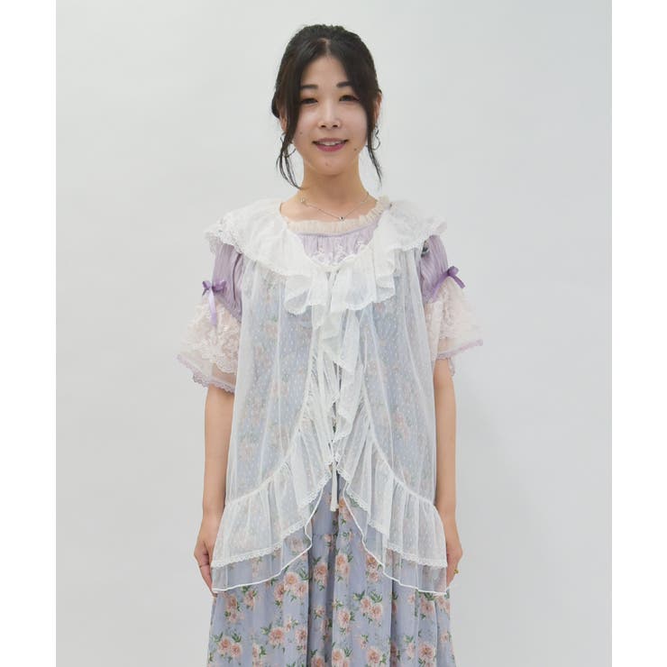 ミドル丈ドットチュールガウン | axes femme | 詳細画像4 