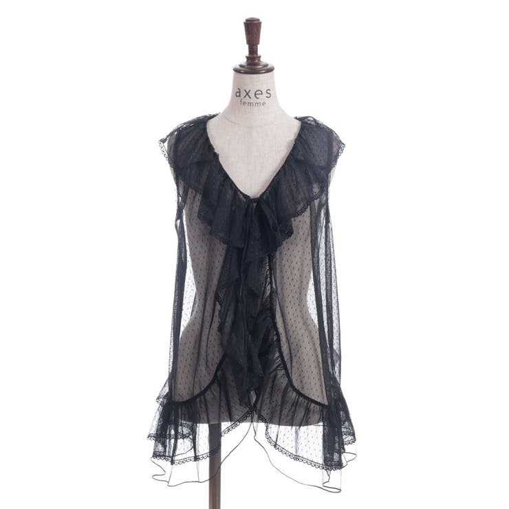 ミドル丈ドットチュールガウン | axes femme | 詳細画像6 