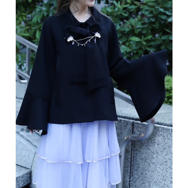 レース使いベルスリーブコート | axes femme | 詳細画像10 