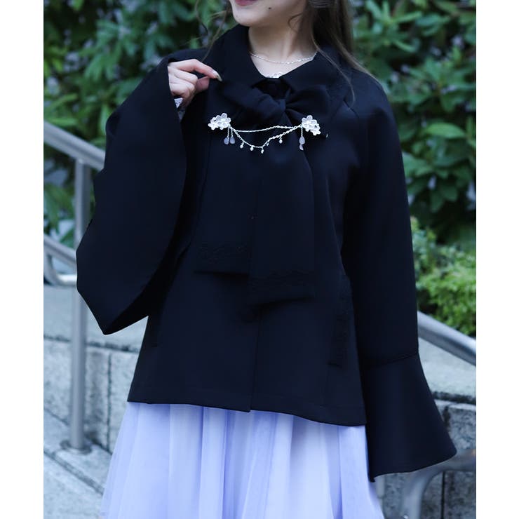 レース使いベルスリーブコート | axes femme | 詳細画像11 