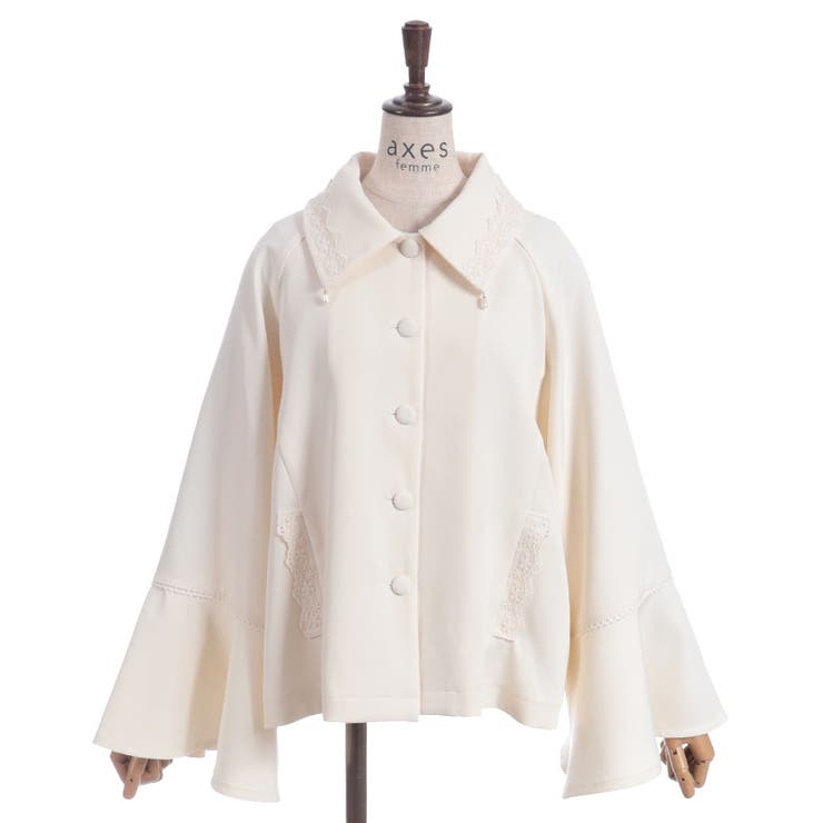 レース使いベルスリーブコート | axes femme | 詳細画像26 