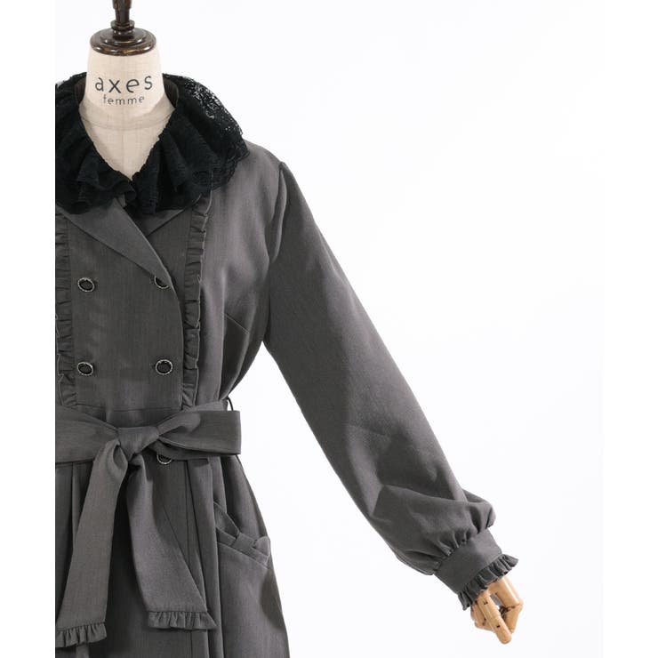 レース襟付トレンチコート[品番：IGAW0004587]｜axes femme