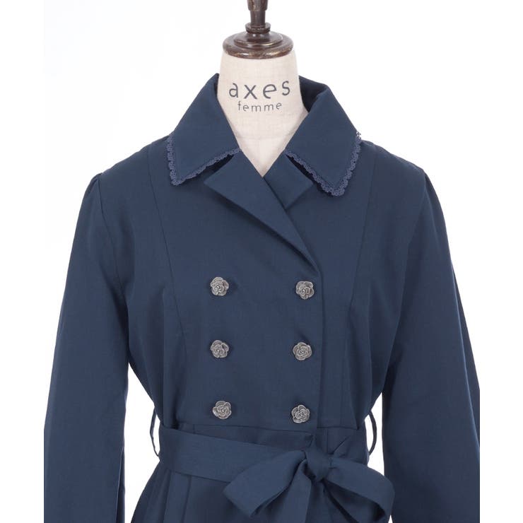 ラッフルフリルトレンチコート[品番：IGAW0005412]｜axes femme