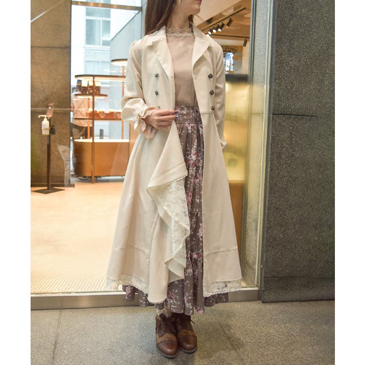 ラッフルフリルトレンチコート[品番：IGAW0005412]｜axes femme