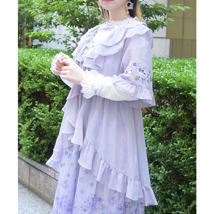 紫陽花刺繍フリルガウン | axes femme | 詳細画像4 