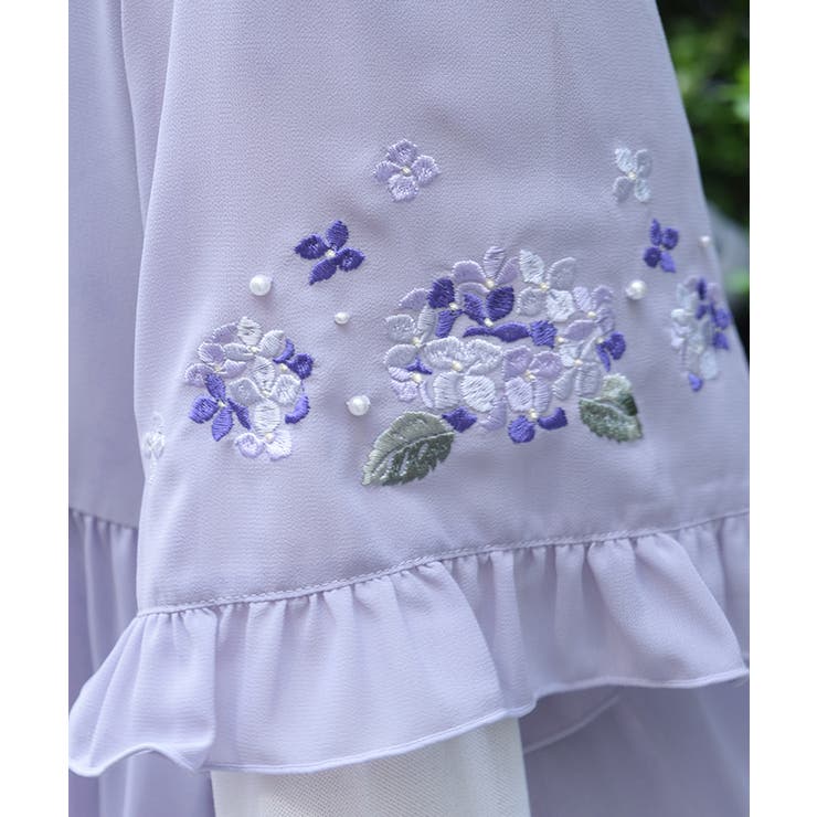 紫陽花刺繍フリルガウン | axes femme | 詳細画像6 