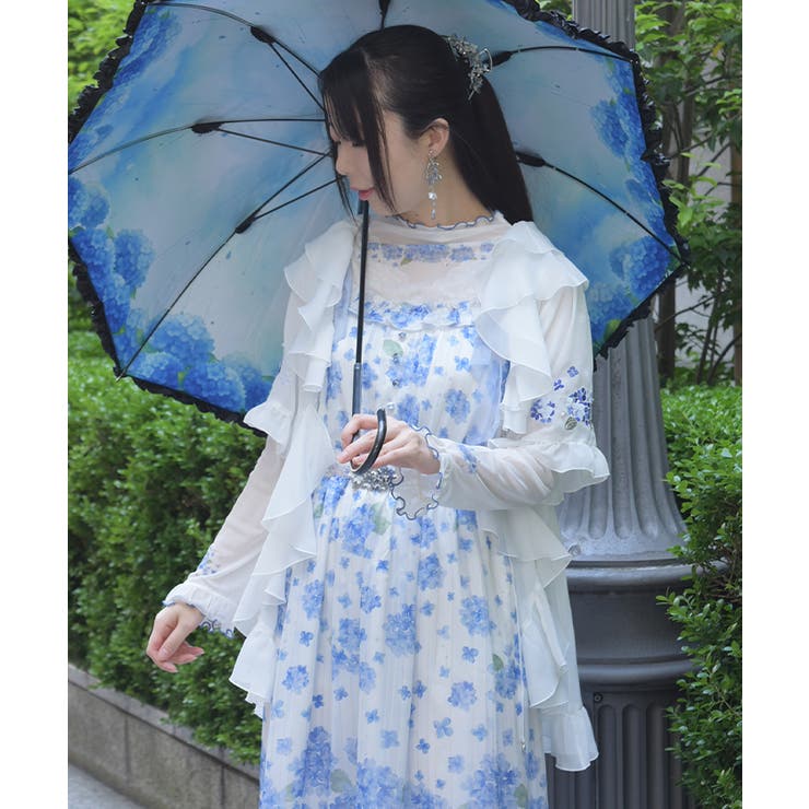 紫陽花刺繍フリルガウン | axes femme | 詳細画像8 