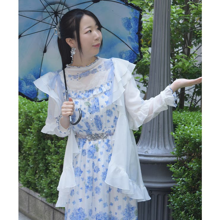 紫陽花刺繍フリルガウン | axes femme | 詳細画像9 