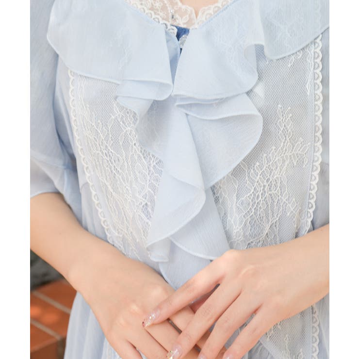 フィッシュテール楊柳ガウン | axes femme | 詳細画像6 