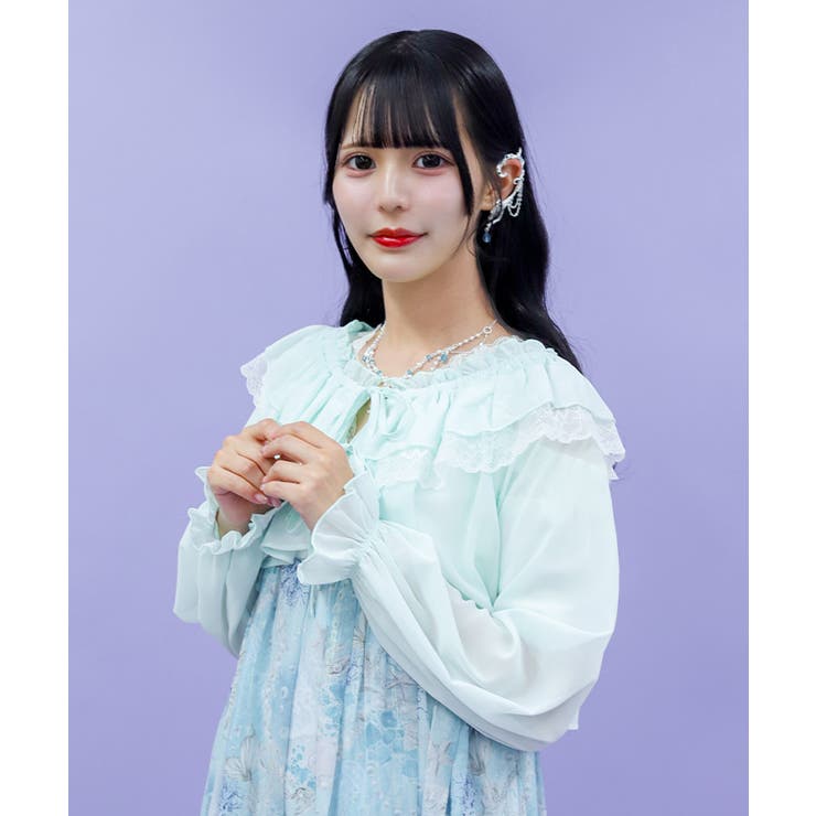FOXEY ブティック 大きめ 42 シルク ボレロ シフォン シアー フリンジ オフショルシフォンボレロ[品番：IGAW0006446]｜axes femme