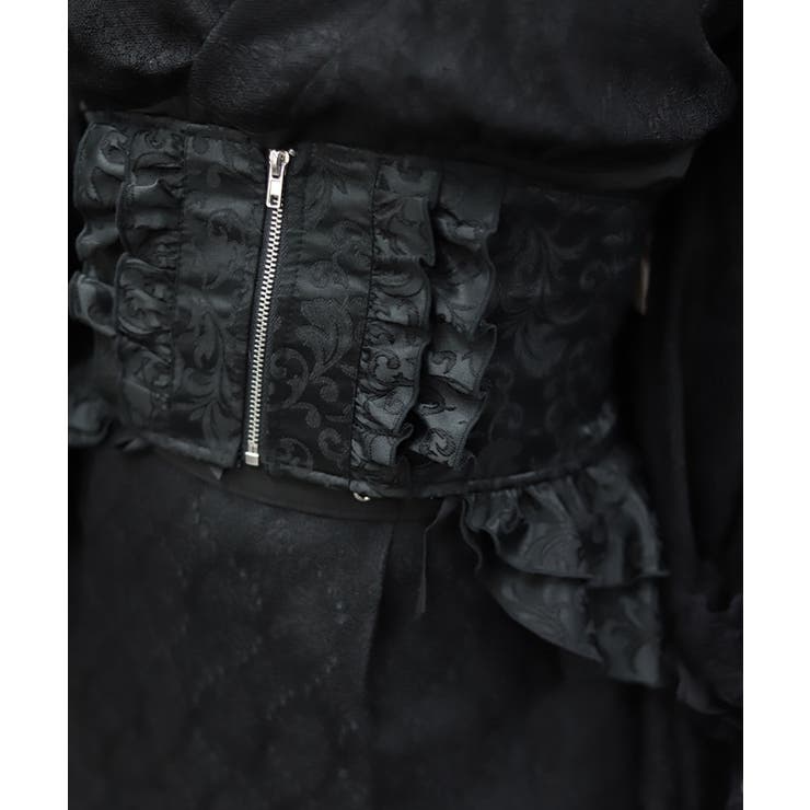 黒 | ジャカードコルセット風ベルト | axes femme