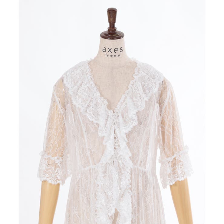 フリルレースガウン[品番：IGAW0005214]｜axes femme（アクシーズ